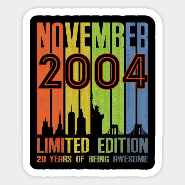 November 2004 20 Years Of Being Awesome Limited Edition Sticker by Vintage White Rose Bouquets